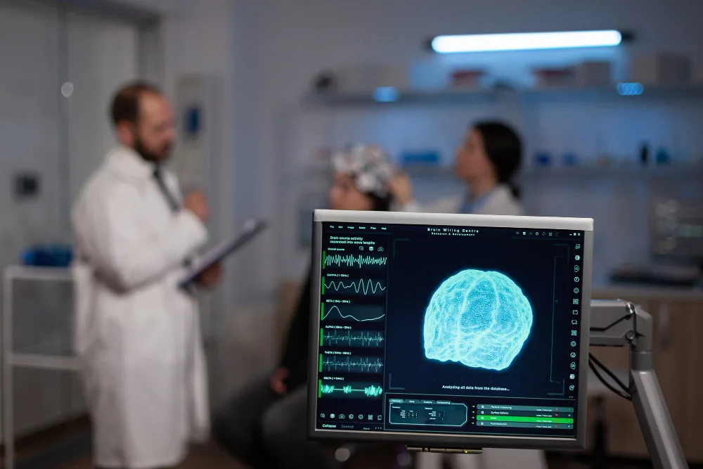 Doctor assisting a patient