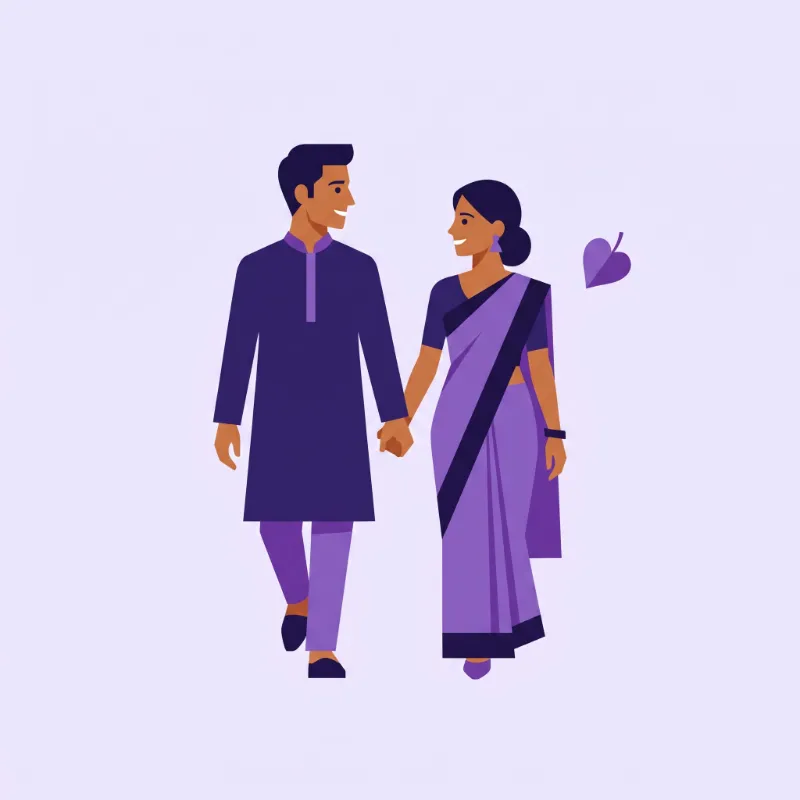 A couple walking together holding hands